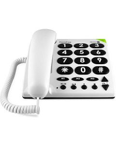 Doro PhoneEasy 311c Big Button Corded Telephone for Seniors (White)