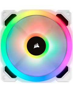 Corsair LL120 LL Series, 120 mm Dual Light Loop RGB LED, PWM, High Airflow Fan - White (Single Pack)