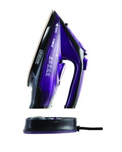 Tower T22008 CeraGlide 2-in-1 Cord or Cordless Steam Iron with Non-Stick Ceramic Soleplate, 160g Steam Boost, Anti Drip, Anti Scale, Anti Calc and Self Cleaning Functions, 2400 W, Purple