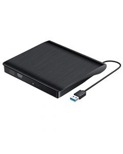 External CD DVD Drive Portable USB 3.0 CD/VCD +/-RW Drive Slim VCD/CD ROM Rewriter Burner Reader Optical DVD Drive for Macbook, Laptop Desktop Laptop,Windows 7/8/10/XP/Vista/Mac OS (black)