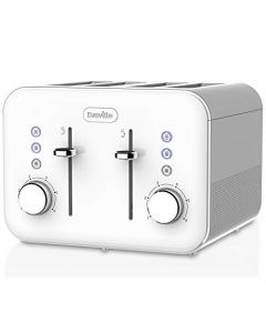 Breville VTT687 High Gloss Toaster, 4 Slice, with Variable Browning and High Lift, White